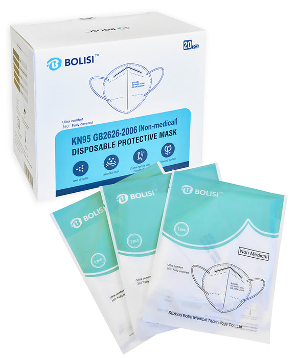 KN95 Mask. FDA Registered Appendix A (civilian use). Bolisi. Box of 20.
